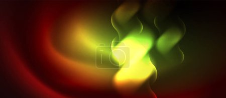 A mesmerizing swirl of colorful gas and light on a dark background resembles a terrestrial plant in macro photography. The circle pattern creates an artistic event of tints, shades, and graphics