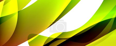 Ilustración de Una imagen de primer plano de un patrón de onda amarilla y verde parecido a hierba y pétalos, capturado en macrofotografía sobre un fondo blanco, mostrando una fuente artística inspirada en plantas terrestres - Imagen libre de derechos