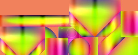 Téléchargez les illustrations : Une image dynamique générée par ordinateur avec un motif géométrique coloré avec du magenta, des teintes et des nuances, et des teintes de bleu électrique. Design symétrique mettant en valeur l'art sous la forme de graphiques numériques - en licence libre de droit