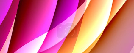 Illustration for A close up of a vibrant abstract background with swirling patterns in shades of pink, violet, magenta, and electric blue. The design resembles a colorful plant with petals in a playful peach pattern - Royalty Free Image
