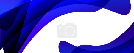 Illustration for A detailed close up of a azure wave with white petal shapes, resembling eyelashes, against a pure white background, creating a calming and hypnotic gesture - Royalty Free Image