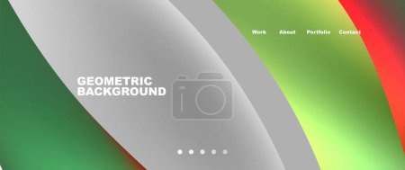 Ein geometrischer Hintergrund mit einem Farbverlauf aus roten, grünen und weißen Farben, perfekt zur Darstellung von Kommunikationsgeräten, Schriften, Logos, Marken und Multimedia-Displays
