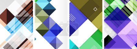 Téléchargez les illustrations : Une composition artistique créative avec un triangle violet et un rectangle, avec des teintes violettes et des nuances, mettant en valeur la symétrie et le motif sur un fond blanc - en licence libre de droit
