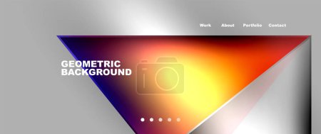 Illustration for An electric blue geometric background with a magenta triangle in the center, perfect for a brand logo or display device. Macro photography captures the heat of color in this modern design - Royalty Free Image