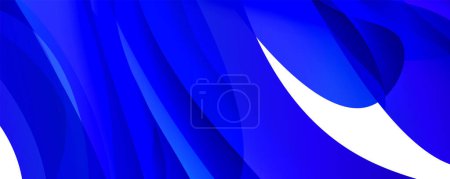 Ilustración de Un primer plano de una cortina azul eléctrica con una franja blanca sobre un fondo blanco limpio, que muestra una combinación de colores audaz y vibrante perfecta para un evento moderno - Imagen libre de derechos
