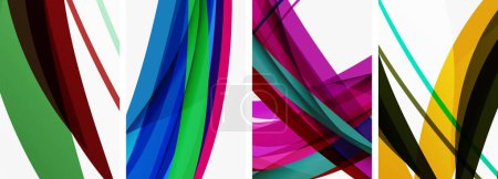Téléchargez les illustrations : L'œuvre présente une variété de couleurs vives telles que le violet, le violet, le magenta et le bleu électrique. Les lignes sont disposées dans un motif rectangulaire, créant une composition colorée et dynamique - en licence libre de droit