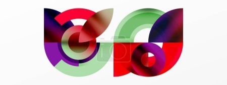 Téléchargez les illustrations : Un logo vibrant avec la lettre G entourée d'éléments colorés comme les cheveux, le nez, la tête, les yeux, les sourcils, les cils, le textile, l'iris et les pétales dans des tons de rose - en licence libre de droit