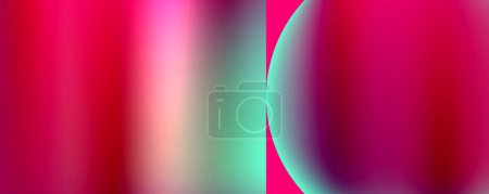 Illustration for A vibrant and colorful graphic design featuring a blurred image of a pink and green background with a magenta circle in the middle. The pattern includes tints and shades of electric blue and carmine - Royalty Free Image