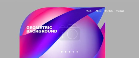 Illustration for A geometric background featuring shades of purple, pink, and blue gradient. Perfect for automotive design or eyewear packaging - Royalty Free Image