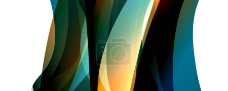 Ilustración de Un primer plano de una vibrante pintura abstracta sobre un fondo blanco con macrofotografía, mostrando tintes y tonos de azul eléctrico, textura cristalina y patrón de pétalos intrincados - Imagen libre de derechos