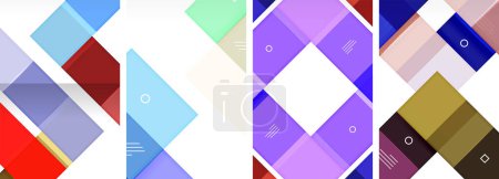 Illustration for A bunch of different colored squares on a white background High quality - Royalty Free Image