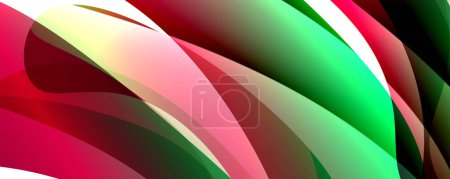 Illustration for A detailed shot of a vibrant wave in hues of pink, magenta, and electric blue on a white background. The pattern resembles petals on an automotive wheel system - Royalty Free Image