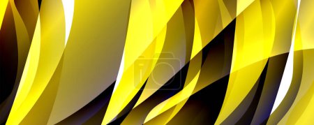 Ilustración de Una toma detallada que muestra un vibrante fondo abstracto amarillo y negro, que se asemeja a un patrón de neumáticos de automoción con intrincados diseños inspirados en las plantas y elementos del sistema de ruedas de automoción - Imagen libre de derechos