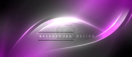 Illustration for A radiant violet circle against a dark backdrop, resembling automotive lighting. The gaslike texture gives a macro photography art feel, with hints of magenta and electric blue - Royalty Free Image