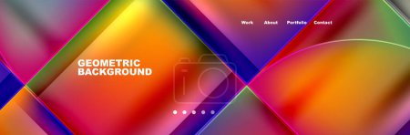 Illustration for Trendy Simple Round Triangle and Circle with Gradients Abstract Background. Vector Illustration For Wallpaper, Banner, Background, Card, Book Illustration, landing page - Royalty Free Image