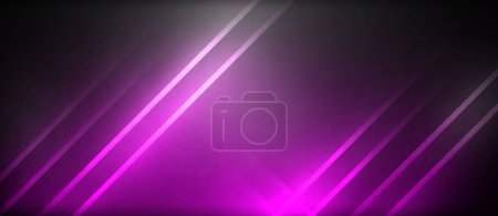 Ilustración de Una luz púrpura vibrante está iluminando un fondo oscuro, creando un contraste impresionante. El tono azul eléctrico añade un toque fascinante a la exhibición artística - Imagen libre de derechos