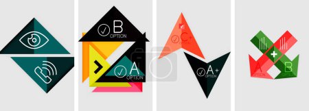 Set of minimal arrow posters. Vector illustration For Wallpaper, Banner, Background, Card, Book Illustration, landing page
