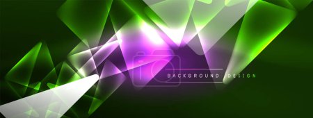 Vibrant Geometric Neon Shiny Line Background. A Bold and Stunning Display of Shapes, Lines, Colors, and Glow, Perfect for Futuristic Modern Designs, Hi-tech Presentations, Technology Web Pages