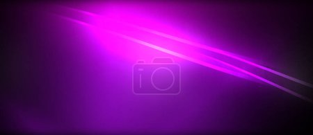 Illustration for A vibrant purple neon light illuminates a dark background, creating a striking contrast. The electric blue hue adds a pop of color to the artistic display - Royalty Free Image