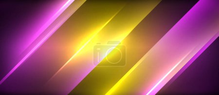 Une bande jaune et violette éclatante illumine un fond sombre, créant un effet visuel époustouflant. Le mélange de couleurs ajoute une touche de couleur au cadre de divertissement