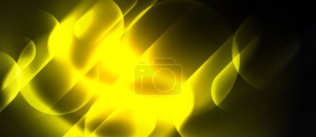 Téléchargez les illustrations : Une lumière jaune illumine un pétale d'une plante à fleurs bleu électrique sur un fond noir, créant un contraste frappant dans la prise de vue macro - en licence libre de droit
