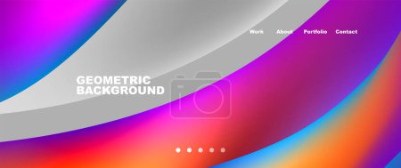 Illustration for Bright multicolored geometric abstract shapes. Minimal trendy simplicity concept. Modern overlapping forms - Royalty Free Image