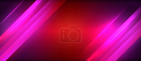 Ilustración de Los colores vivos aparecen sobre un fondo rojo y púrpura con líneas rosadas brillantes, creando un efecto visual llamativo. Los tonos de magenta, violeta y azul eléctrico añaden profundidad al patrón dinámico y gráficos - Imagen libre de derechos