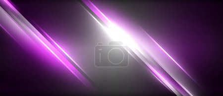 Téléchargez les illustrations : Une lumière bleue et violette électrique illumine un fond violet foncé, créant un effet visuel captivant semblable à une fusée éclairante. Cet affichage astucieux ajoute une touche de divertissement à l'événement - en licence libre de droit