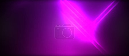 An electric blue light shines brightly against a dark violet background, creating a striking contrast in this graphic design