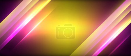 Illustration for A yellow and purple background with glowing lines . High quality - Royalty Free Image