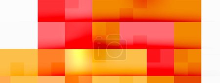 Illustration for A red and yellow background with squares on it High quality - Royalty Free Image
