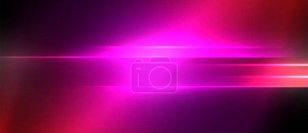 A vibrant display of purple, violet, pink, and magenta light beams contrast beautifully against an electric blue background, creating a striking pattern reminiscent of a lens flare at a special event