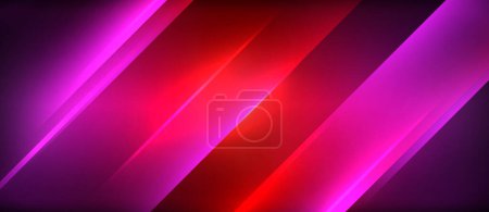 Téléchargez les illustrations : Des couleurs vibrantes comme le violet, le rose, le magenta et le bleu électrique ont créé un écran visuellement époustouflant avec des lignes rouges et violettes sur un fond sombre - en licence libre de droit