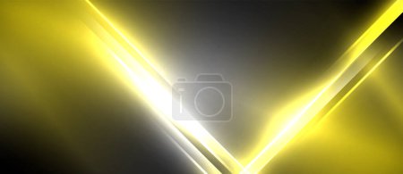 Illustration for An astronomical object emits an electric blue light against a dark background, creating a lens flare effect. This captivating event in science showcases the contrast between light and darkness - Royalty Free Image