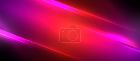 Illustration for Neon shiny glowing lines background. Vector illustration - Royalty Free Image
