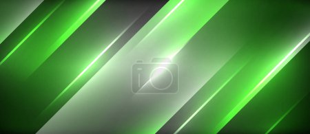 Illustration for Neon shiny glowing lines background. Vector illustration - Royalty Free Image
