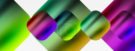 Foto de Color fluido metálico con formas abstractas geométricas. Ilustración de vectores para fondos de pantalla, Banner, Fondo, Tarjeta, Ilustración de libros, landing page - Imagen libre de derechos