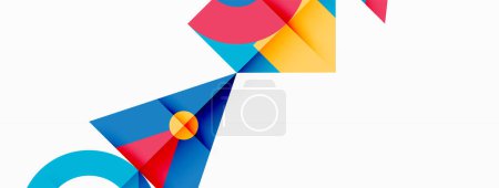 Ilustración de Círculo colorido y fondo abstracto triángulo. Plantilla para fondo de pantalla, banner, presentación, fondo - Imagen libre de derechos
