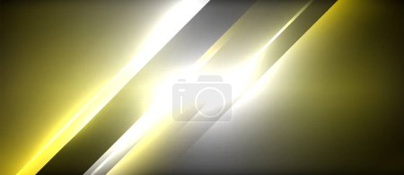 Ilustración de Fondo de rayos de luz diagonal neón dinámico. Diseño de concepto geométrico digital Techno para papel pintado, banner, presentación, fondo - Imagen libre de derechos