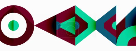 Foto de Círculo colorido y fondo abstracto triángulo. Plantilla para fondo de pantalla, banner, presentación, fondo - Imagen libre de derechos