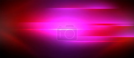 Una luz púrpura y roja ilumina un fondo oscuro, creando un contraste llamativo y añadiendo profundidad a la escena