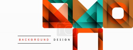 Illustration for Business triangle and squares vector abstract background. Vector Illustration For Wallpaper, Banner, Background, Card, Book Illustration, landing page - Royalty Free Image
