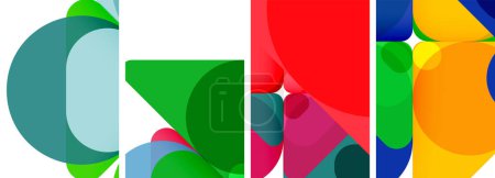 Foto de Composiciones abstractas geométricas brillantes coloridas para el papel pintado, tarjeta de visita, cubierta, cartel, bandera, folleto, encabezado, sitio web - Imagen libre de derechos