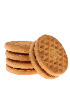 Téléchargez les photos : Cookies isolés sur fond blanc - en image libre de droit