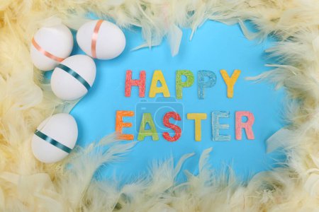 Photo for Happy easter card with  easter eggs - Royalty Free Image
