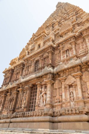Foto de Templo Brihadeeswara o Templo Grande en Thanjavur, Patrimonio de la Humanidad por la UNESCO Tamil Nadu India. - Imagen libre de derechos