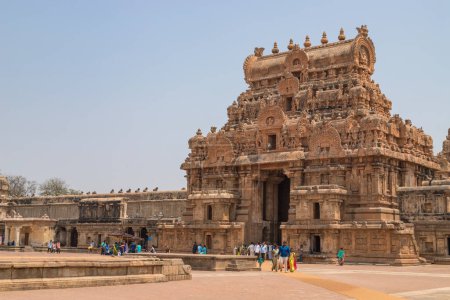 Foto de Thanjavur, tamil nadu India 14 marzo 2022 Brihadeeswara Temple or Big Temple in Thanjavur, UNESCO Patrimonio de la Humanidad Tamil Nadu India. - Imagen libre de derechos