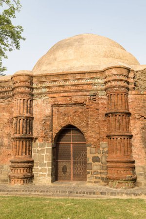 Photo for Chika or chamkan masjid are the ruins of a small mosque that was the capital of the muslim nawabs of bengal in the 13th to 16th centuries in gaur, west bengal, India. - Royalty Free Image