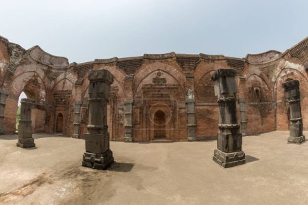 Photo for Dakhil darwaza are the ruins of a small mosque that was the capital of the muslim nawabs of bengal in the 13th to 16th centuries in gaur, west bengal, India. - Royalty Free Image