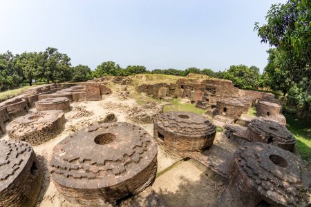 Photo for Ballal bati are the ruins of a small mosque that was the capital of the muslim nawabs of bengal in the 13th to 16th centuries in gaur, west bengal, India. - Royalty Free Image